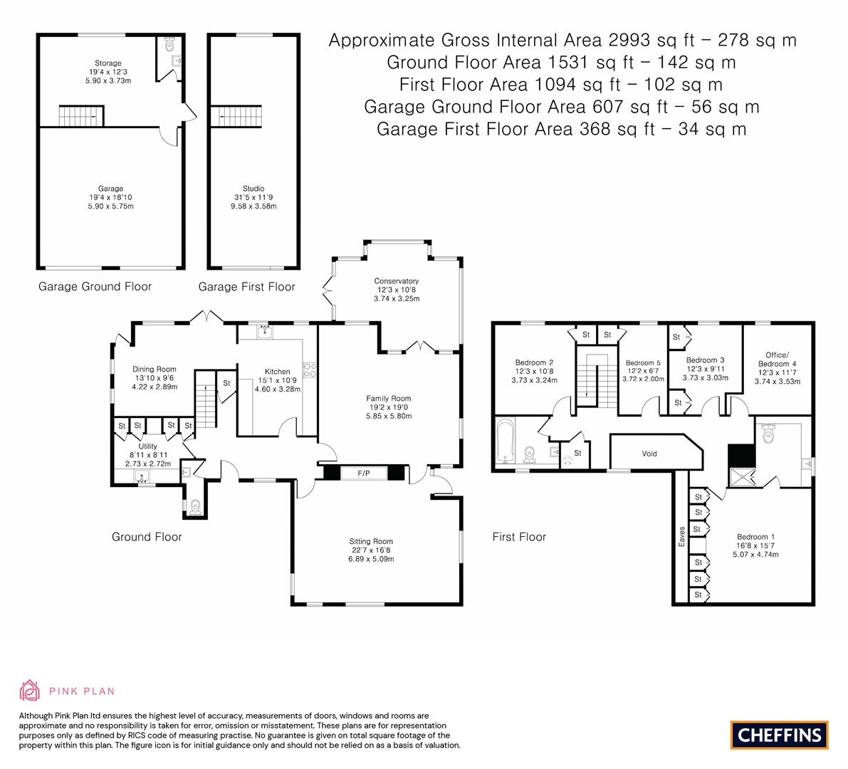 5 Bedroom for sale in Thriplow Cheffins Cambridge Sales